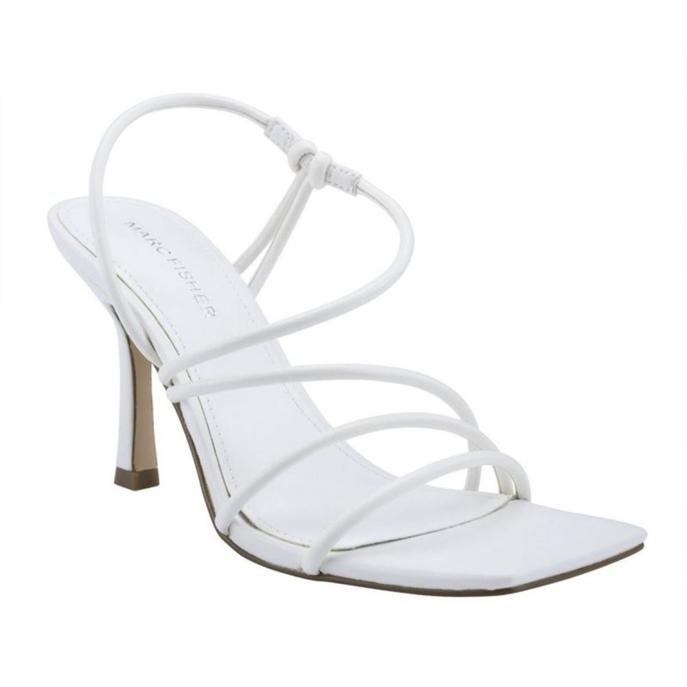 COPY - Marc Fisher Womens Dareta White Patent Square Toe Strappy Heels Shoes NWT